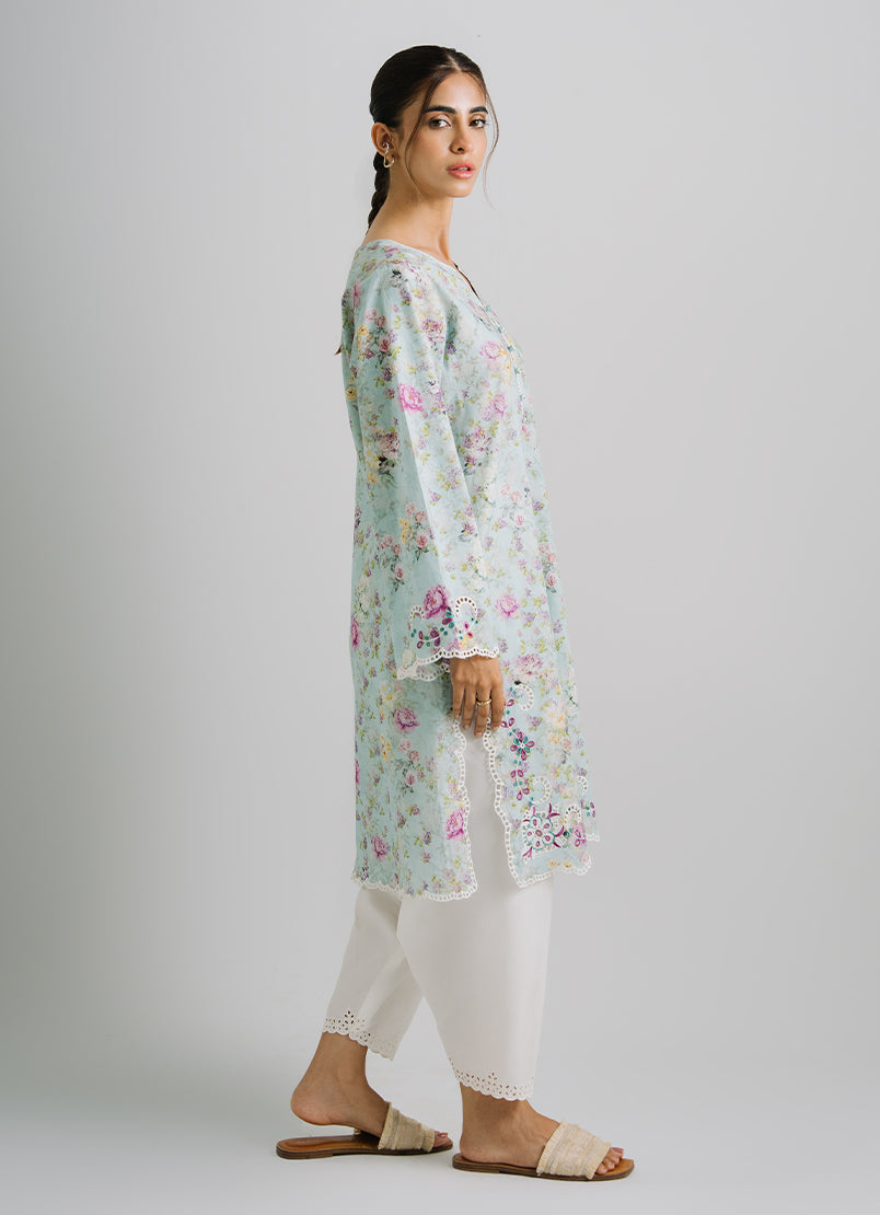 Printed and Embroidered Kurta