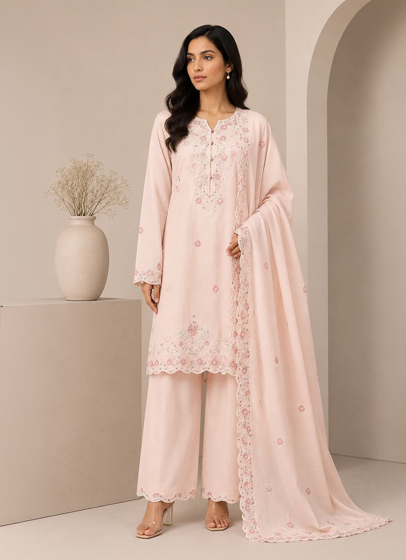 Embroidered 3 PC Suit