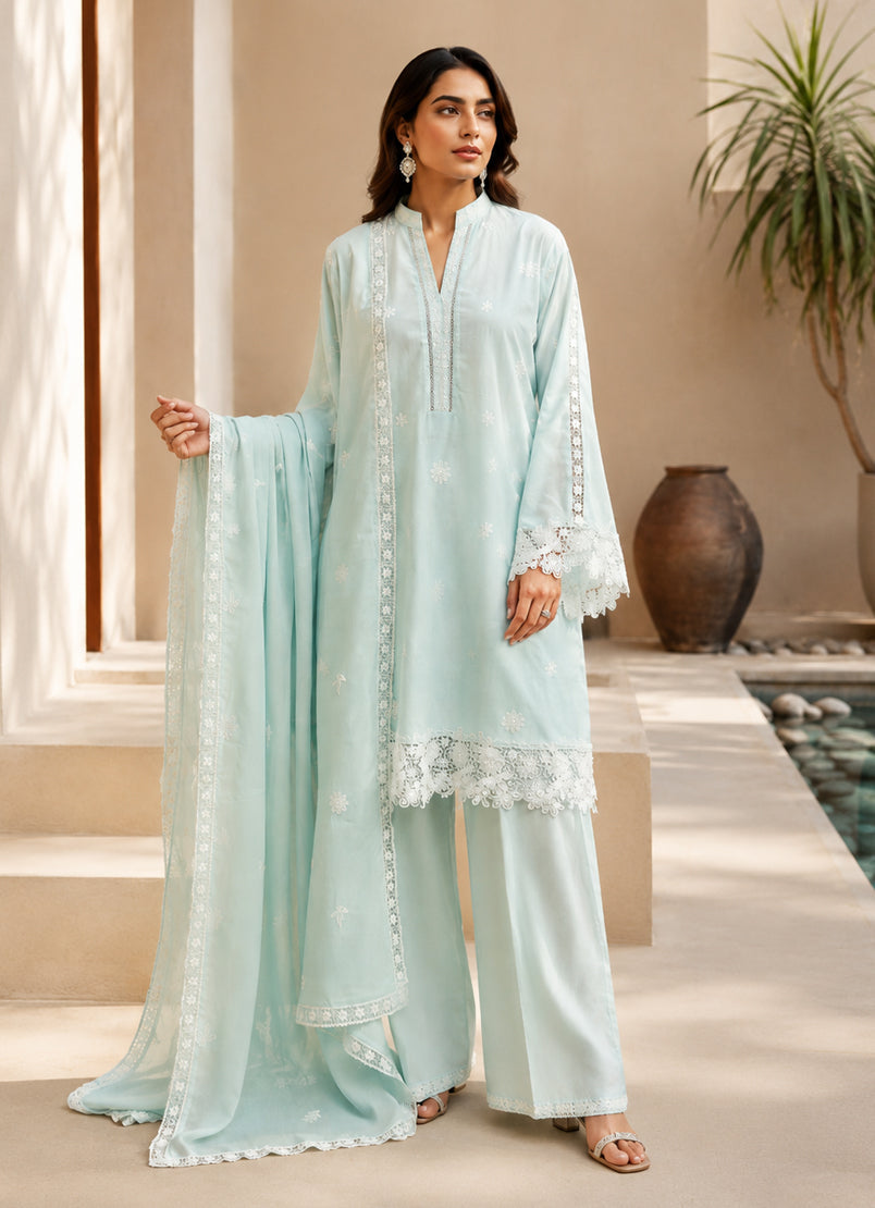 Embroidered 3 PC Suit
