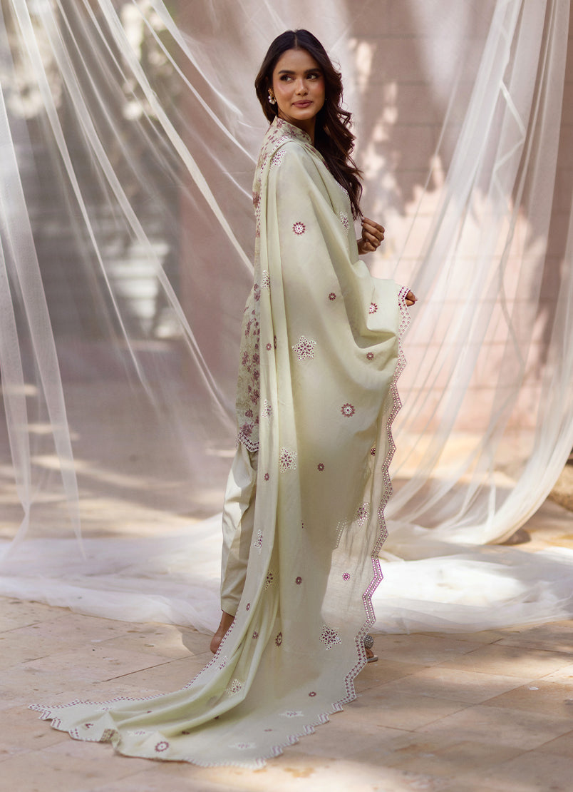 3 PC Embroidered Printed Suit