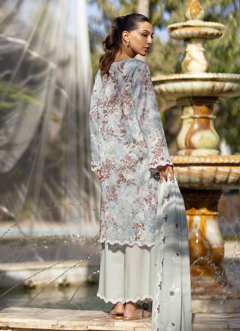 3 PC Embroidered Printed Suit