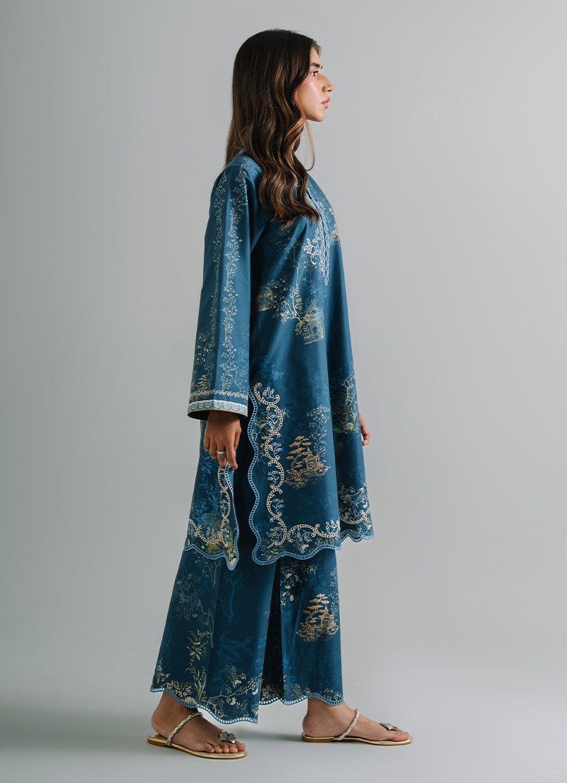 Printed Embroidered CO-ORD Set