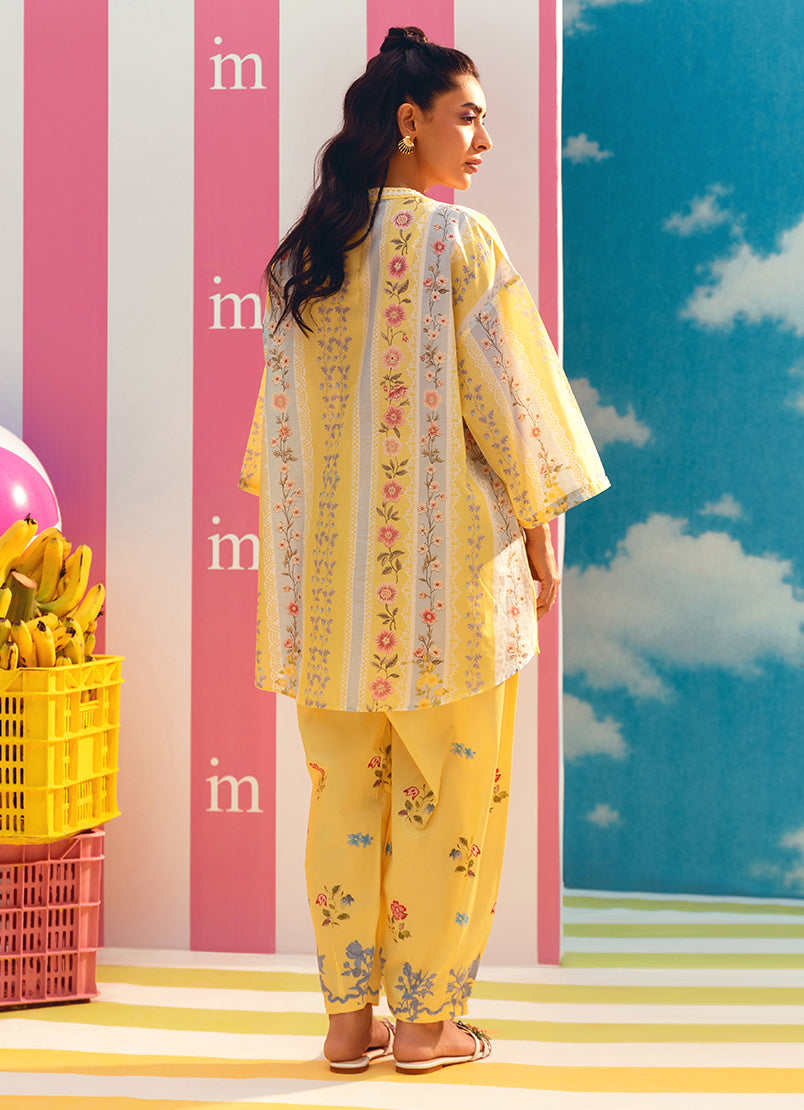 Printed Solid CO-ORD Set