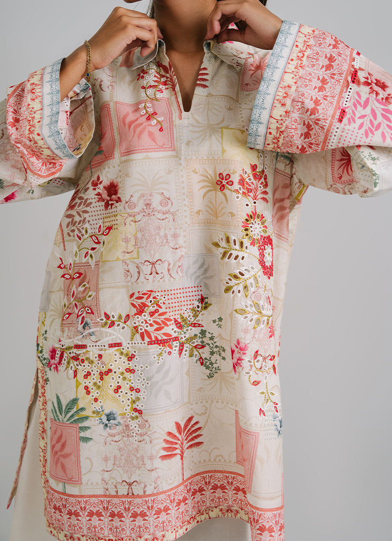 Printed Embroidered Kurta