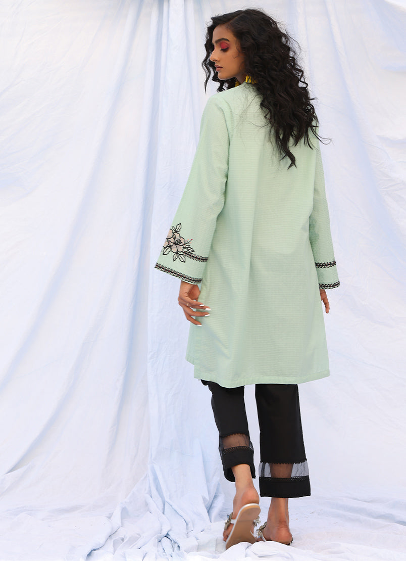 Floral Bunch Kurta - Embroidered Pret