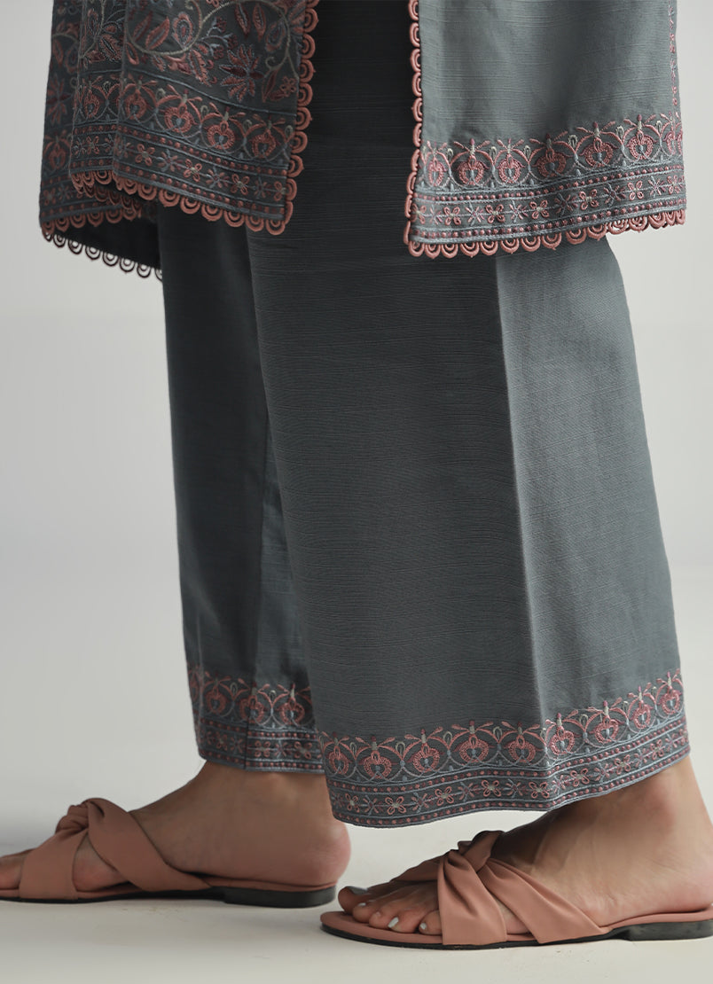 3 PC Khaddar Embroidered Suit