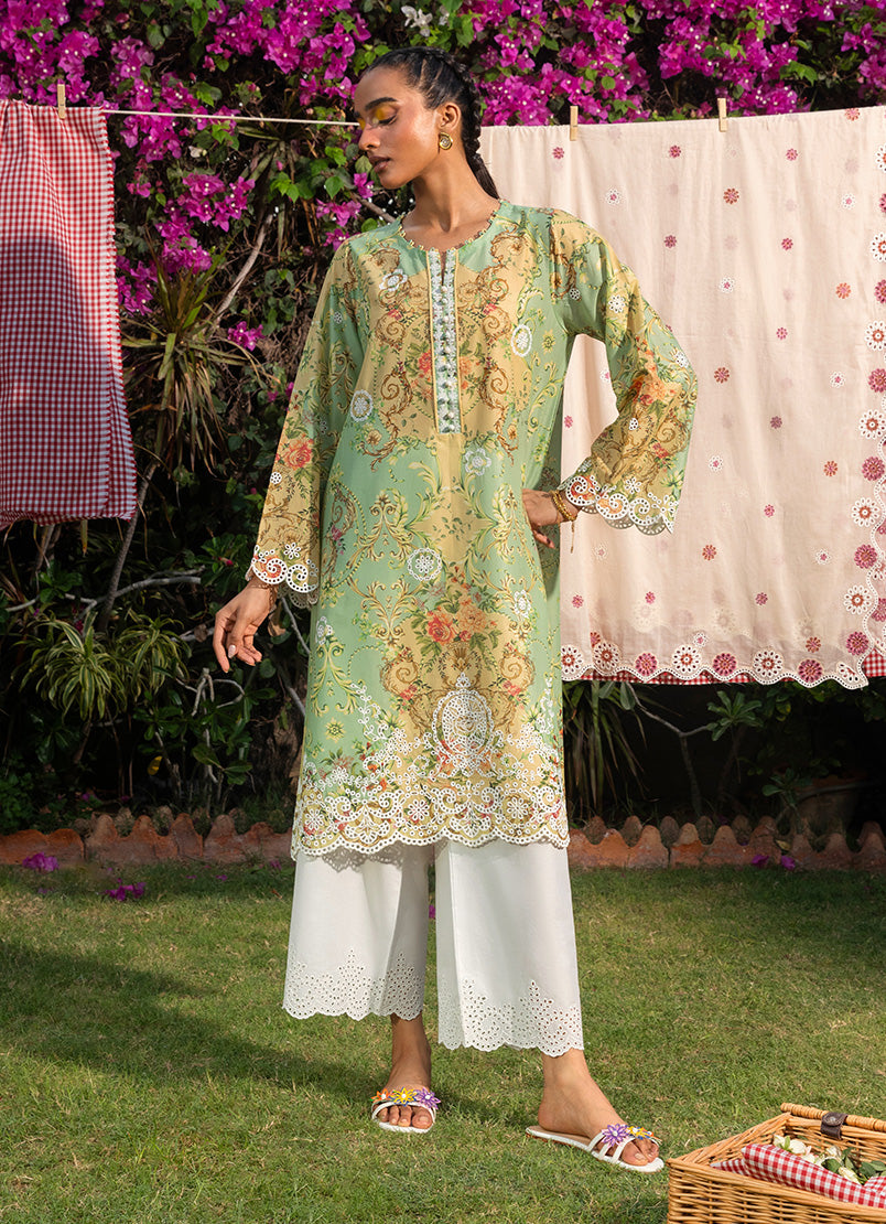 Printed Embroidered Shirt