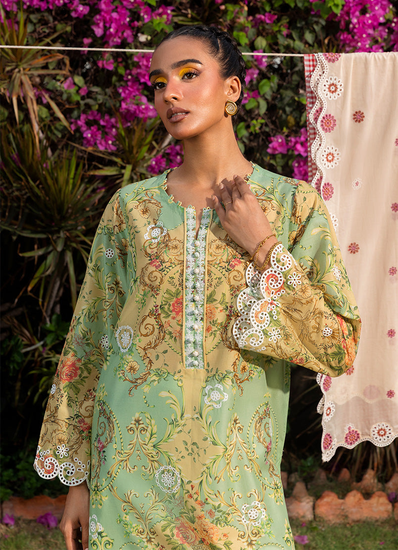Printed Embroidered Shirt