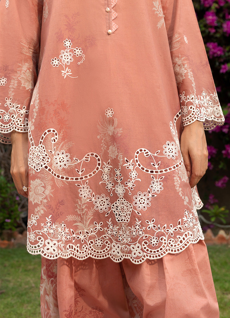 Printed Emb 3 PC Suit