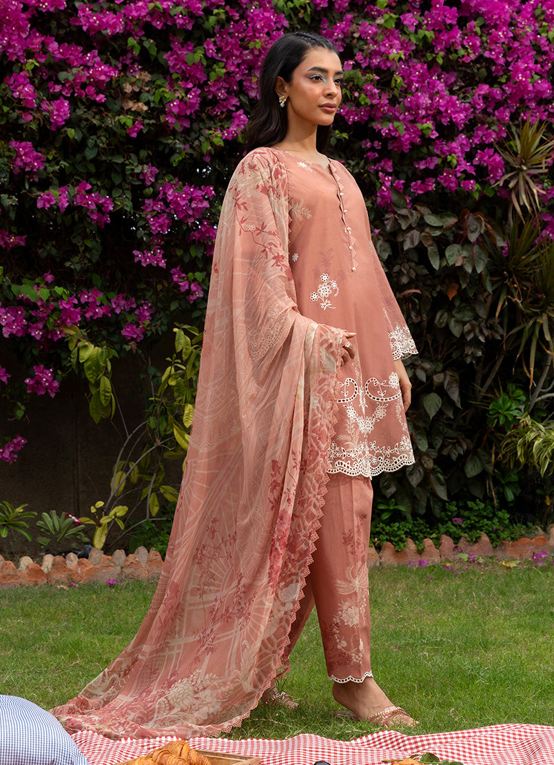Printed Emb 3 PC Suit