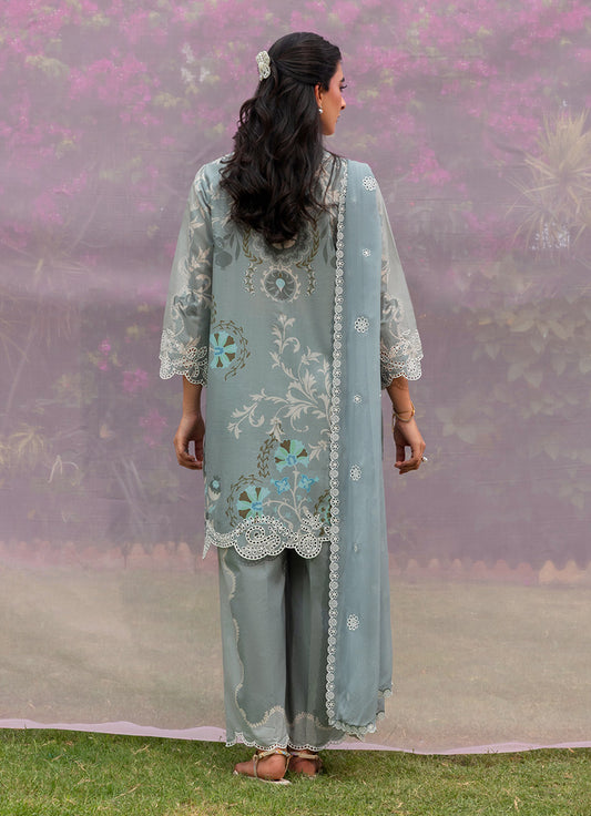 Printed Embroidered 3 PC Suit