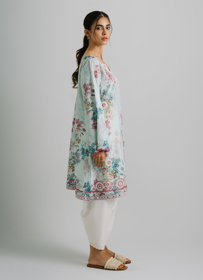 Printed and Embroidered Kurta