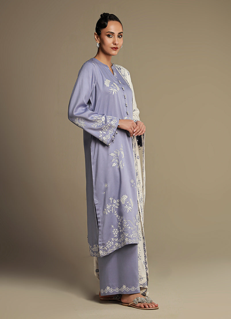 3 PC Viscose Embroidered Suit