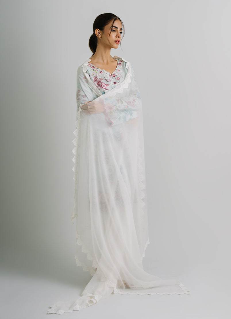 Applique Lace Dupatta