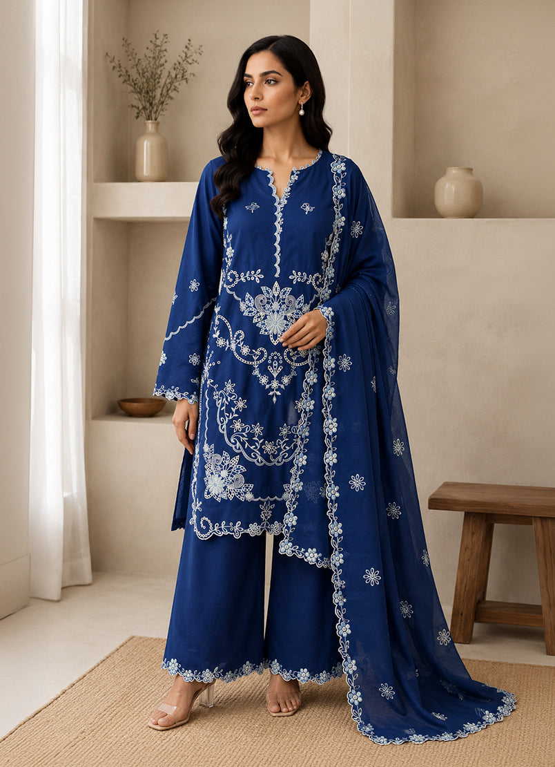 Embroidered 3 PC Suit