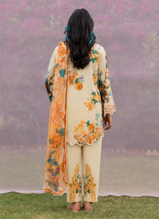 Printed Emb 3 PC Suit