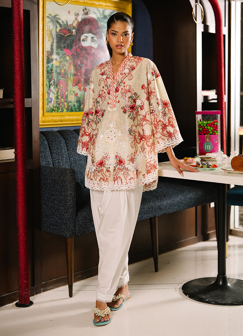 Printed Embroidered Kurta
