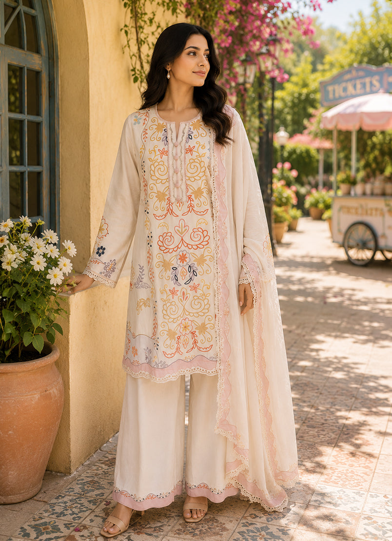 Printed 3 PC Suit