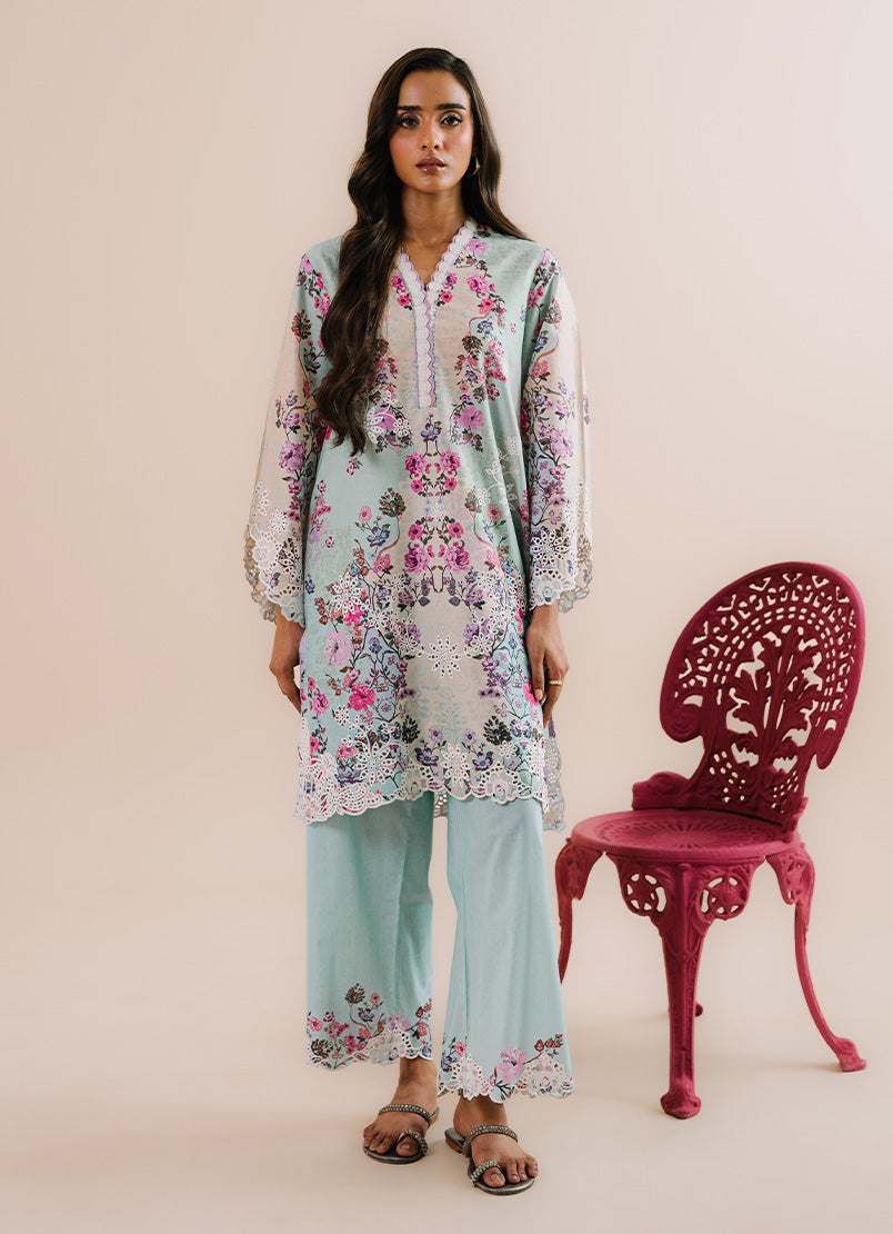 Printed Embroidered CO-ORD Set