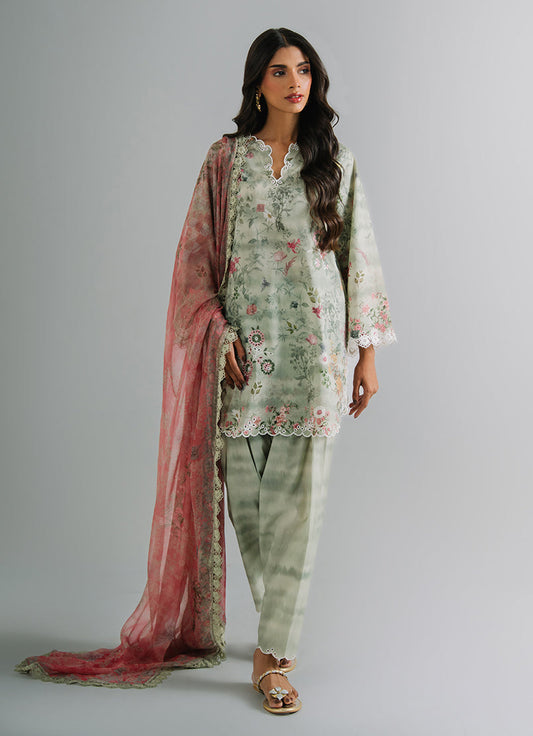 3 PC Embroidered Printed Suit