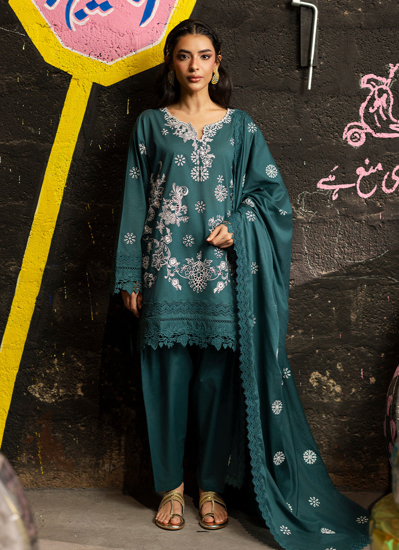 Embroidered 3 PC Suit