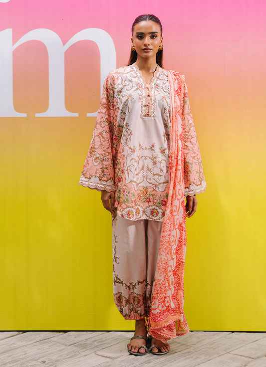 Printed Solid 3 PC Suit