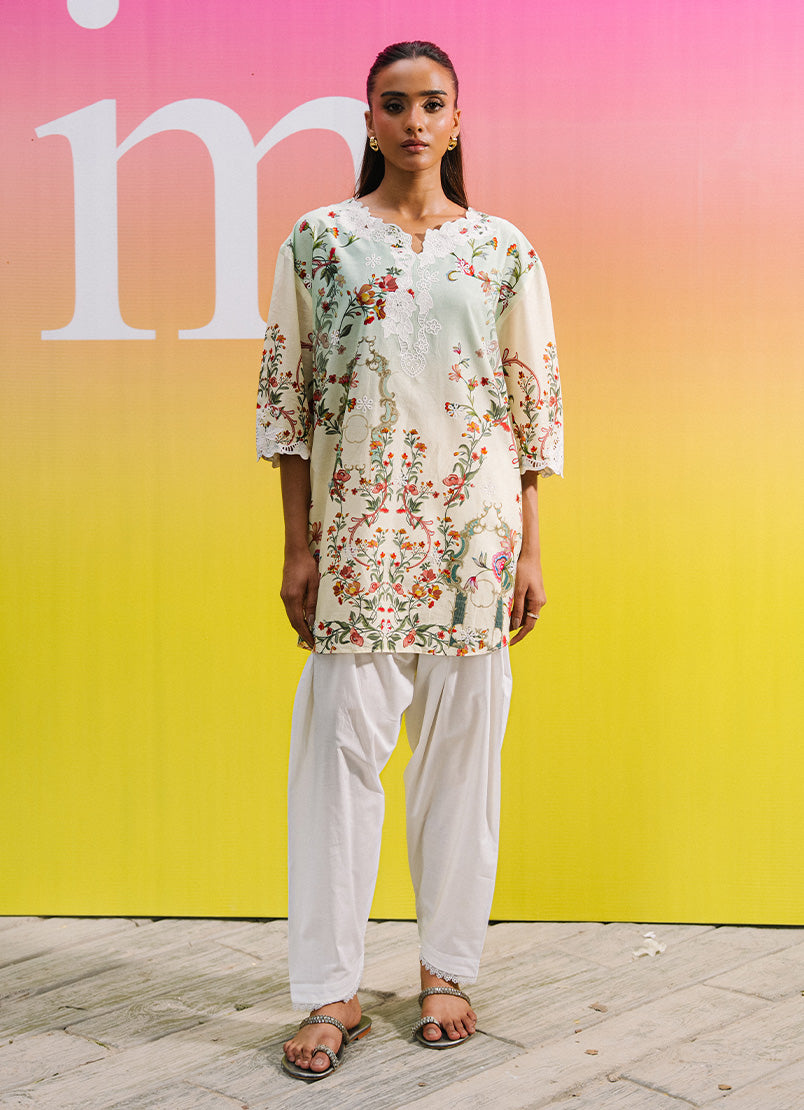 Printed Embroidered Shirt