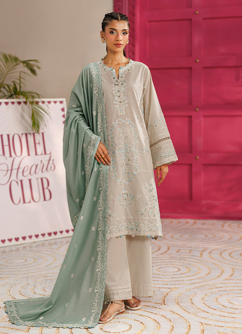 Embroidered 3 PC Suit