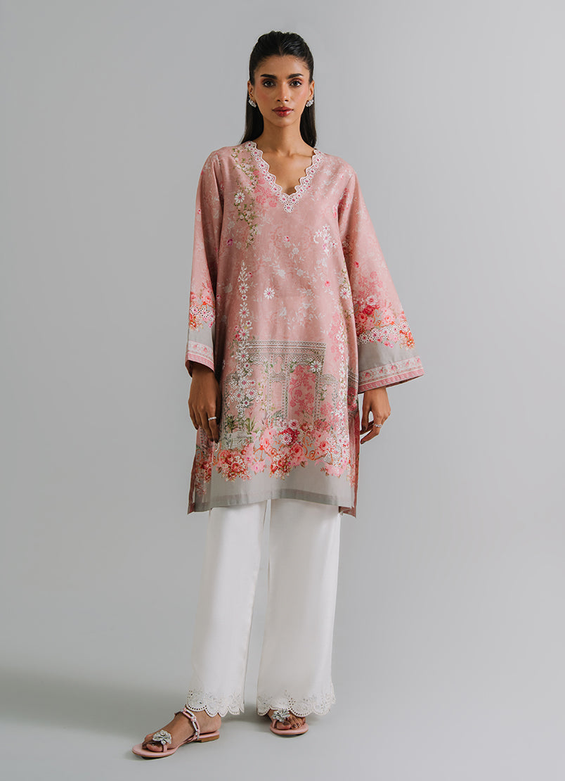 Printed Embroidered  Kurta