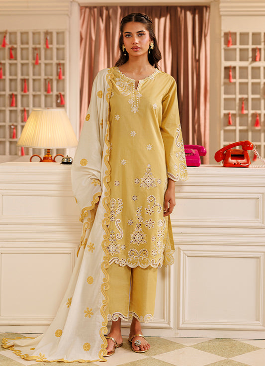 Embroidered 3 PC Suit