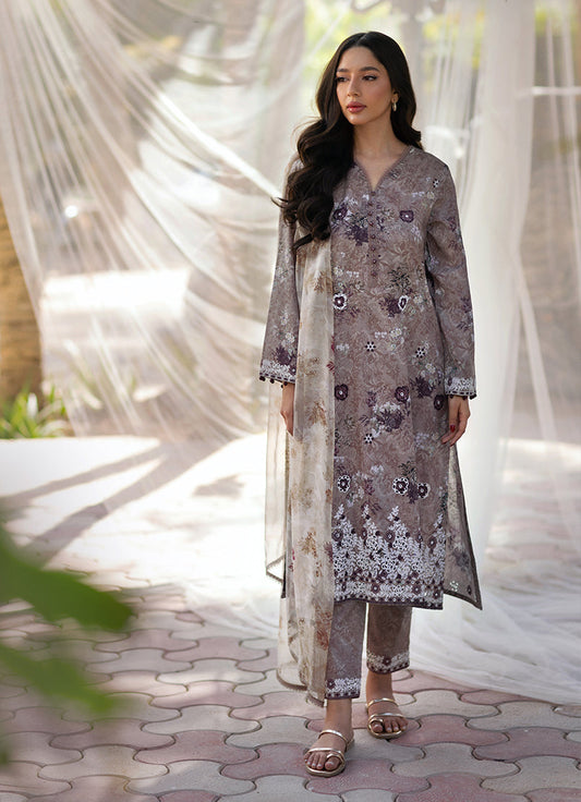 3 PC Embroidered Printed Suit