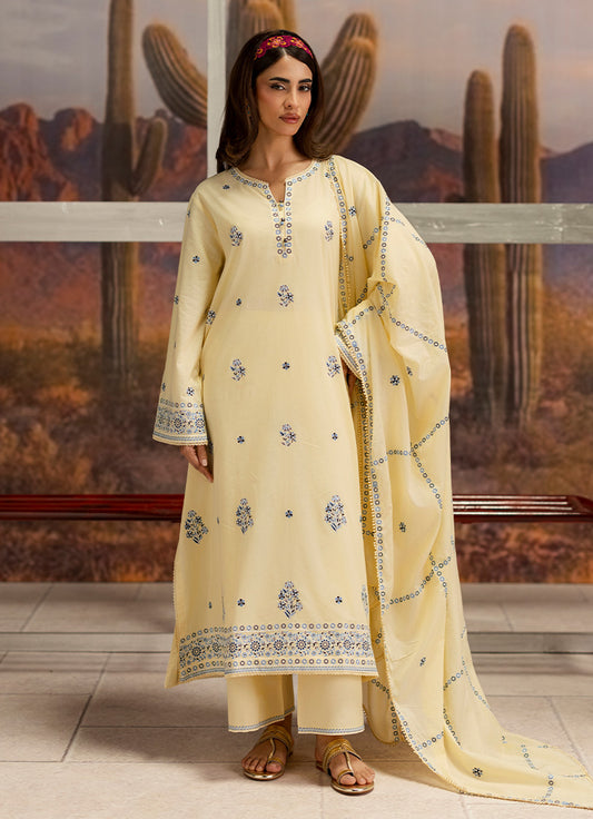 Embroidered 3 PC Suit
