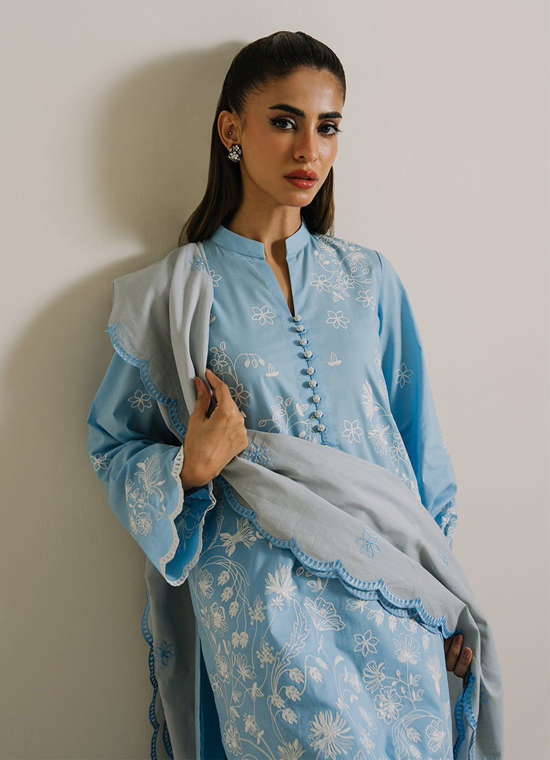 3PC Embroidered Suit