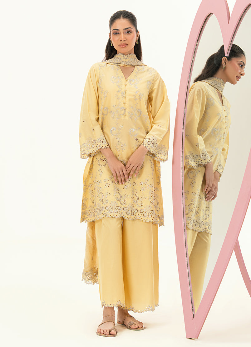 Embroidered 3 PC Suit