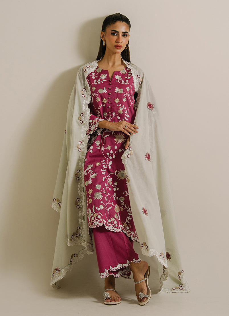 3PC Embroidered Suit