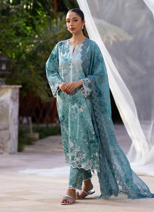 3 PC Embroidered Printed Suit