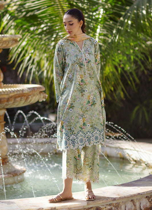 3 PC Embroidered Printed Suit