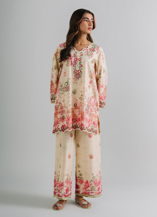 Printed Embroidered CO-ORD Set