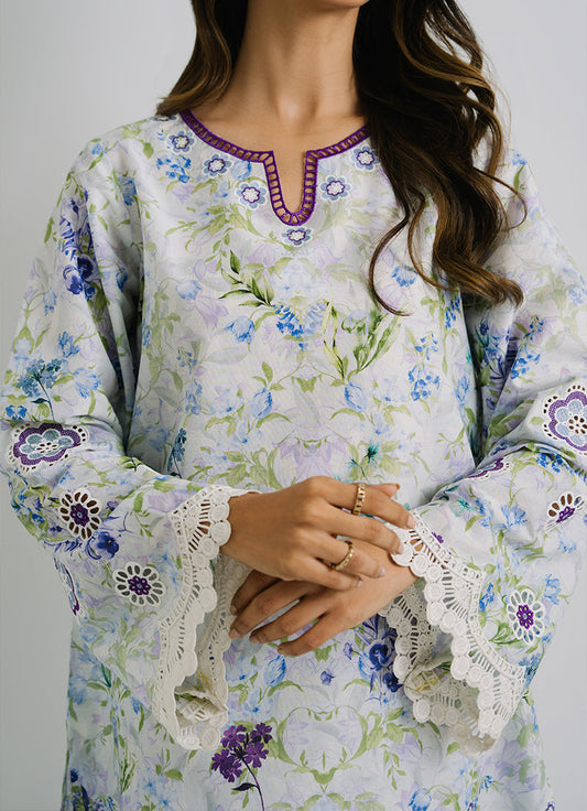 Printed And Embroidered Kurta