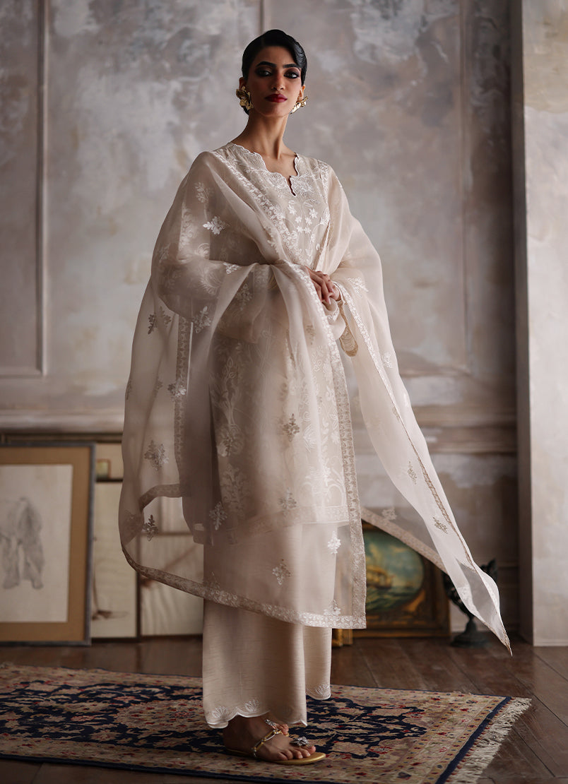 3PC Embroidered Suit