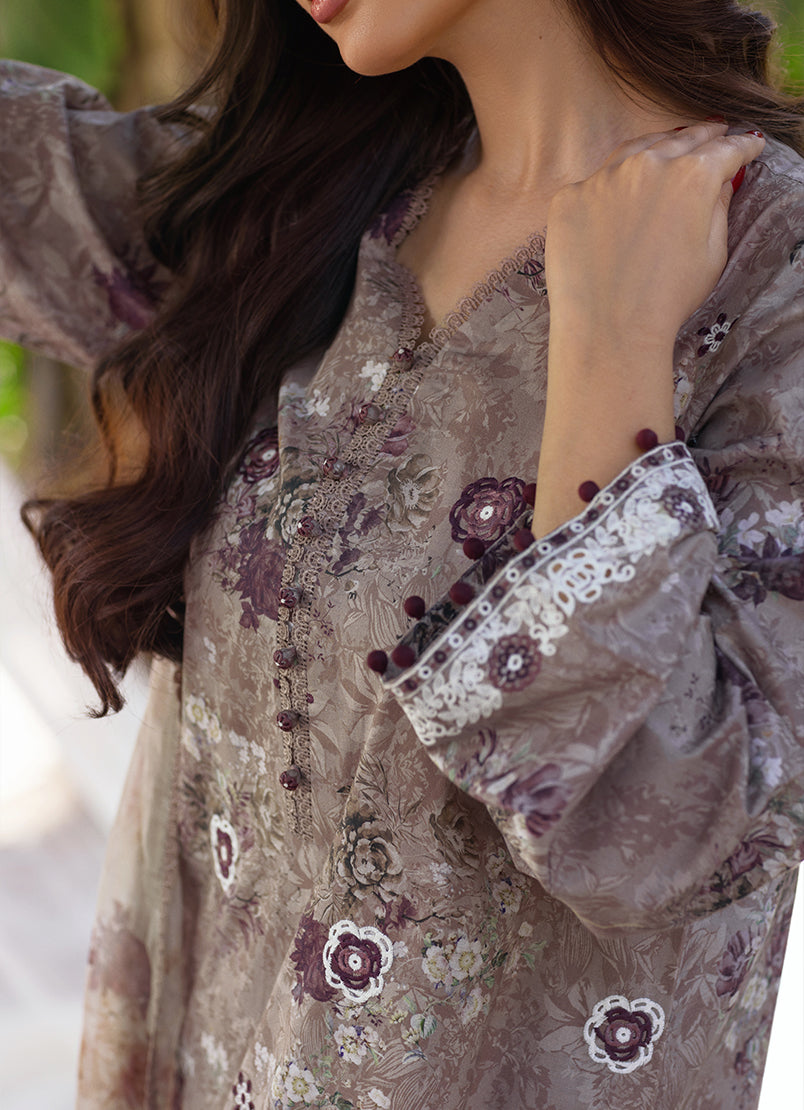 3 PC Embroidered Printed Suit
