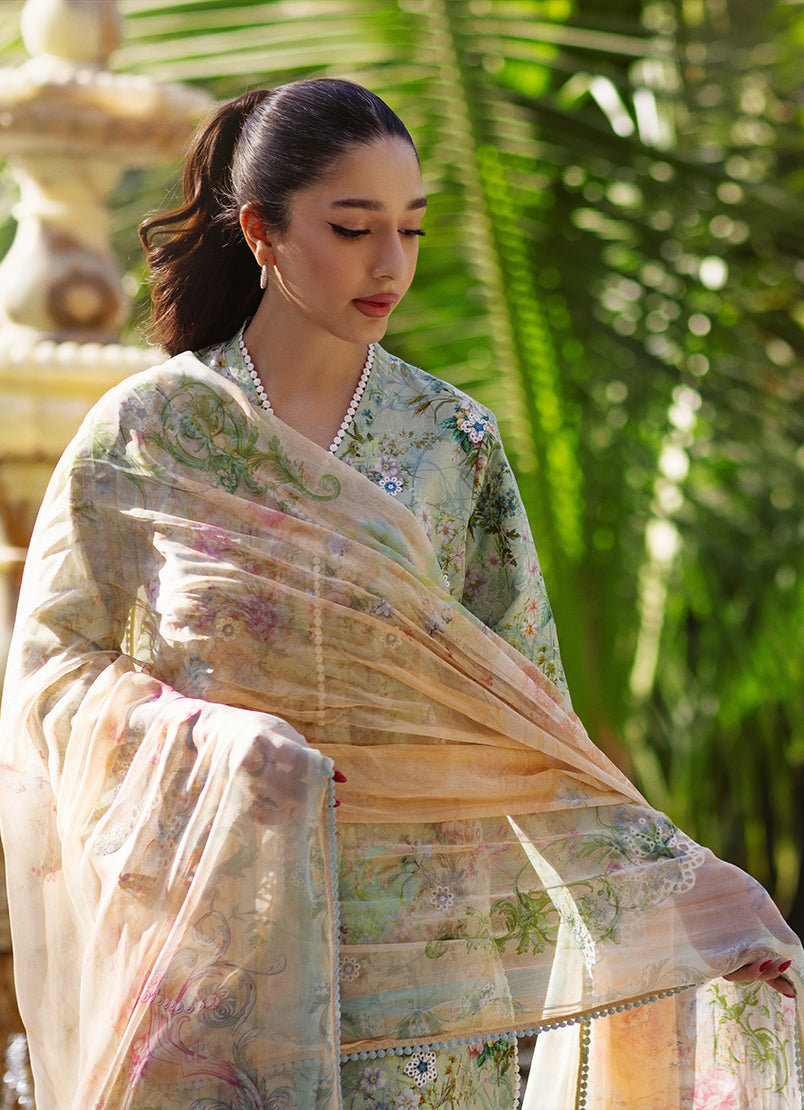 3 PC Embroidered Printed Suit