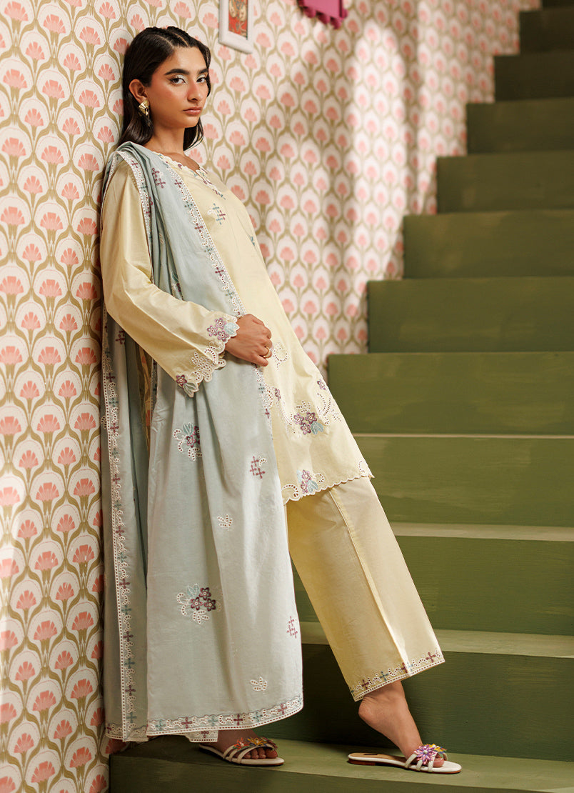 Embroidered 3 PC Suit