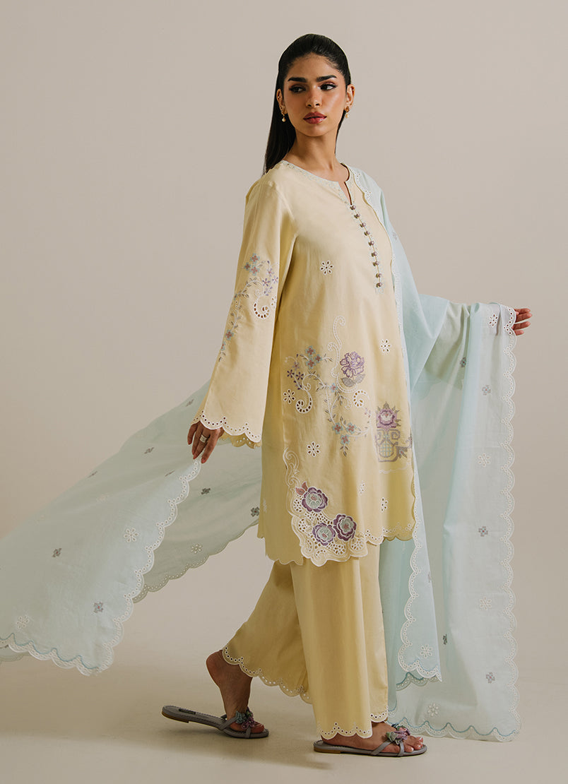 3PC Embroidered Suit