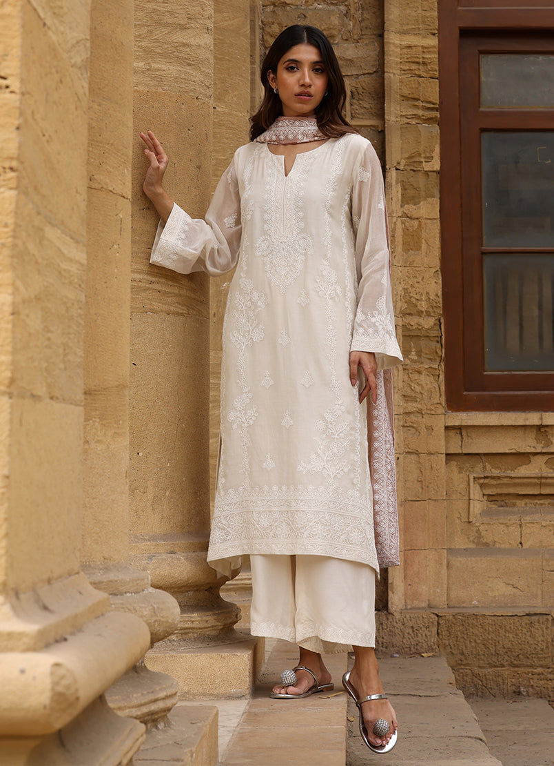 3 PC Embroidered Suit