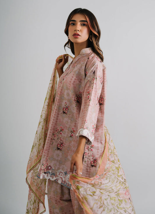 3 PC Embroidered Printed Suit