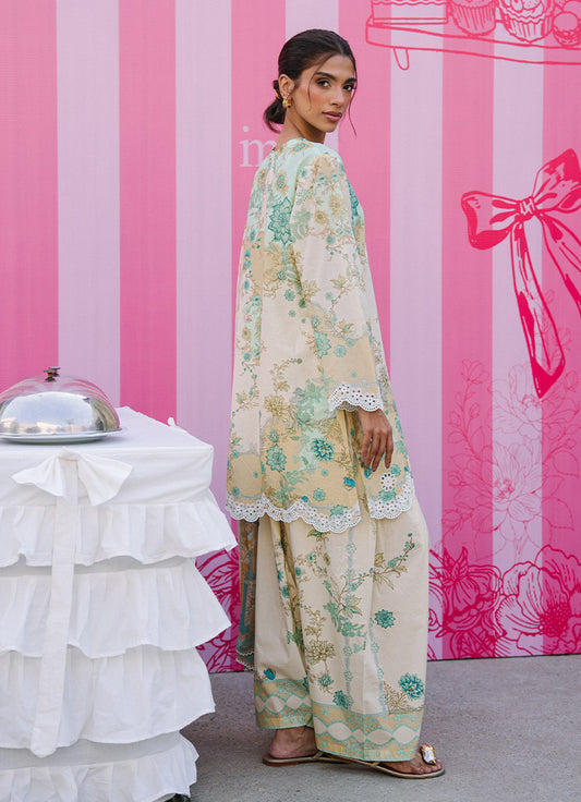 Printed Embroidered 3 PC Suit