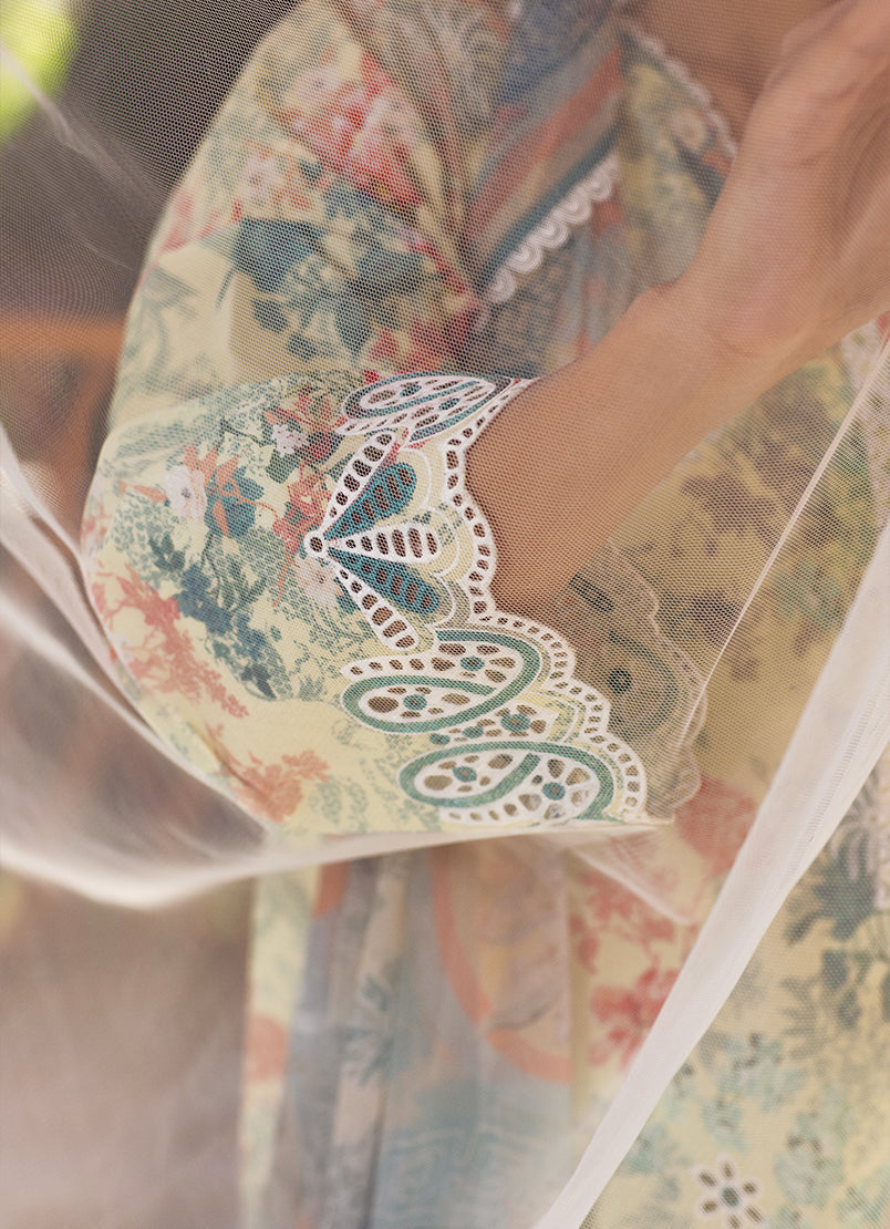 3 PC Embroidered Printed Suit