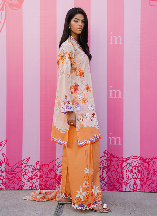 Printed Embroidered 3 PC Suit