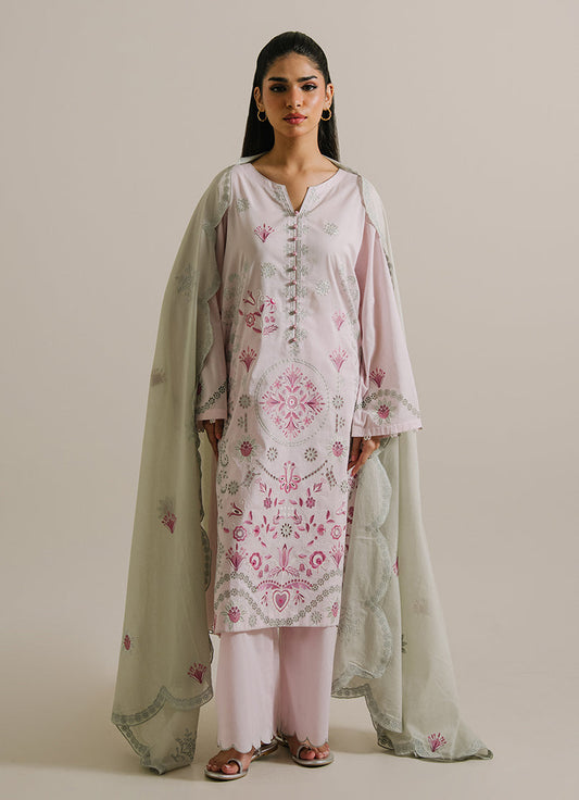 3PC Embroidered Suit